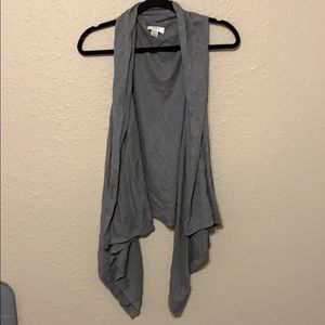 Grey LOFT vest cardigan